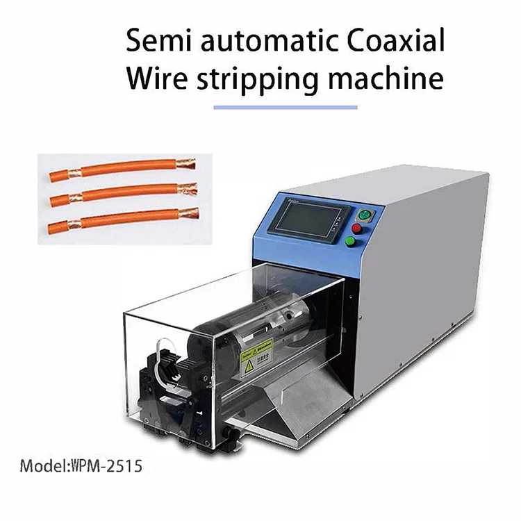 Machine à dénuder les câbles coaxiaux, grande dénudeuse de goupilles de câble carrées, machine à dénuder informatisée, équipement de fabrication de câbles coaxiaux, dénudeuse rotative à fil