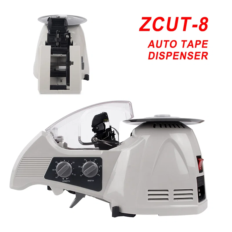 Distributeur de ruban de bureau de 3 à 25 mm de largeur Distributeur de ruban électronique Coupe-carreau Machine Distributeur automatique de ruban carrousel ZCUT-8, Distributeur automatique de ruban adhésif, Distributeur de ruban de gomme, Distributeur de ruban adhésif 