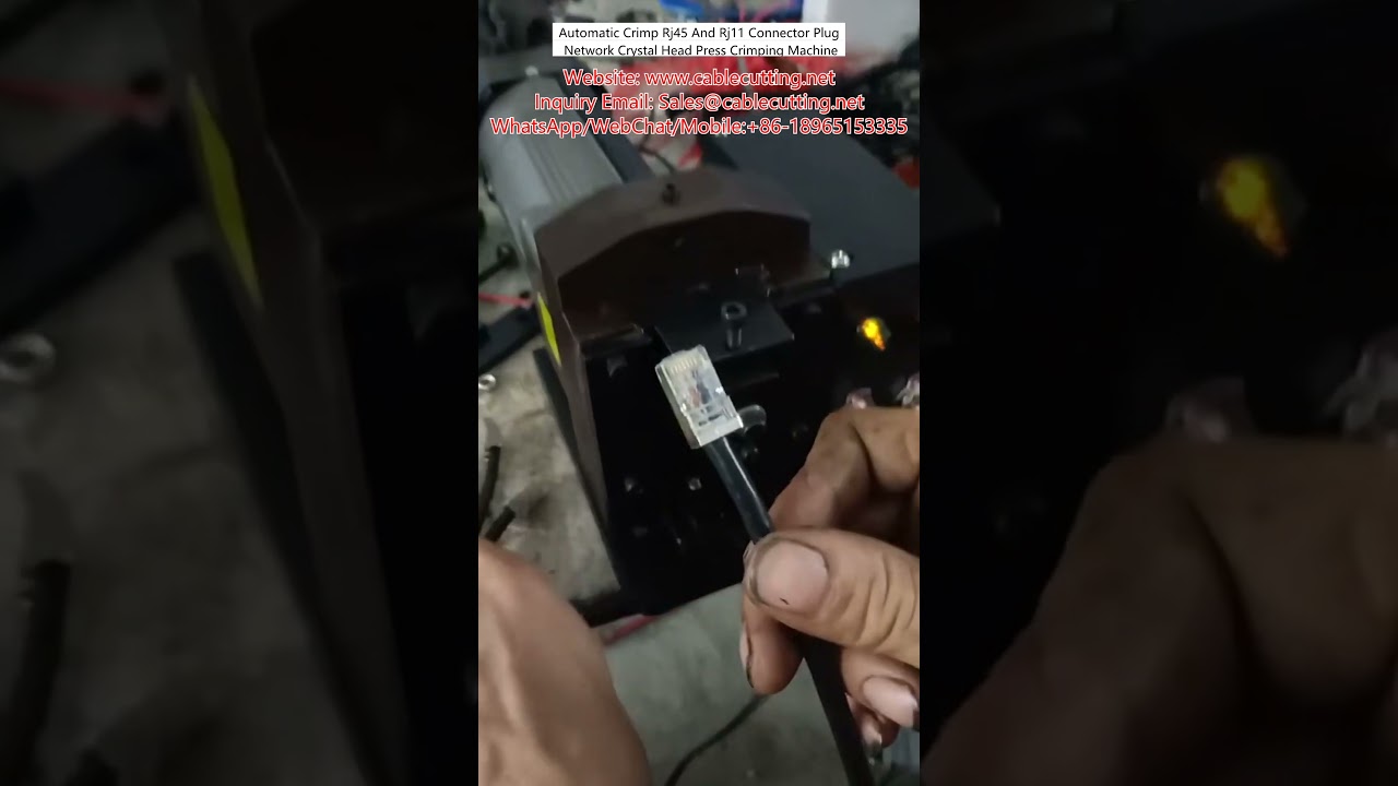 Automatic Crimp RJ-45 and RJ-11 Connector Plug Network Crystal Head Press Crimping Machine