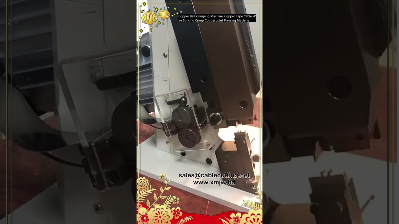 Copper Belt Crimping Machine, Copper Tape Cable Wire Splicing Crimp Copper Joint Pressing Machine