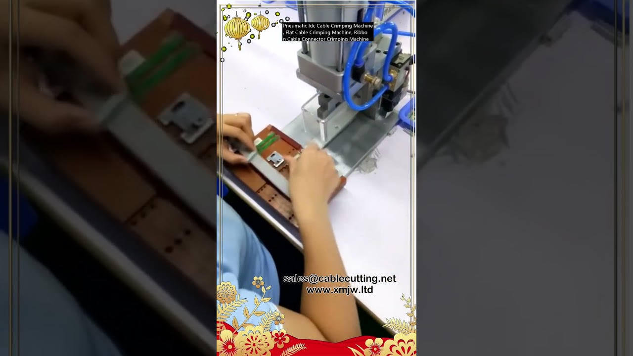 Pneumatic IDC Cable Crimping Machine for Flat & Ribbon Cable Connectors