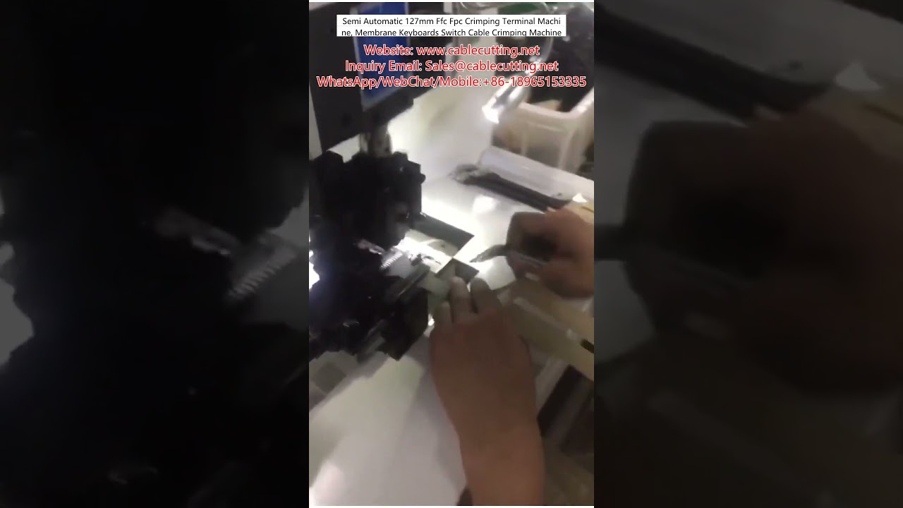Semi Automatic 127mm Ffc Fpc Crimping Terminal Machine, Membrane Keyboards Switch Cable Crimping Mac