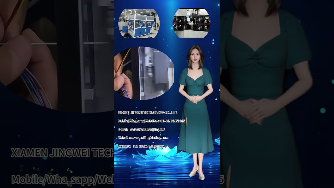 Vertical Flat Sheath Wire Cable Counting Meter Cutting Winding And Binding Machine