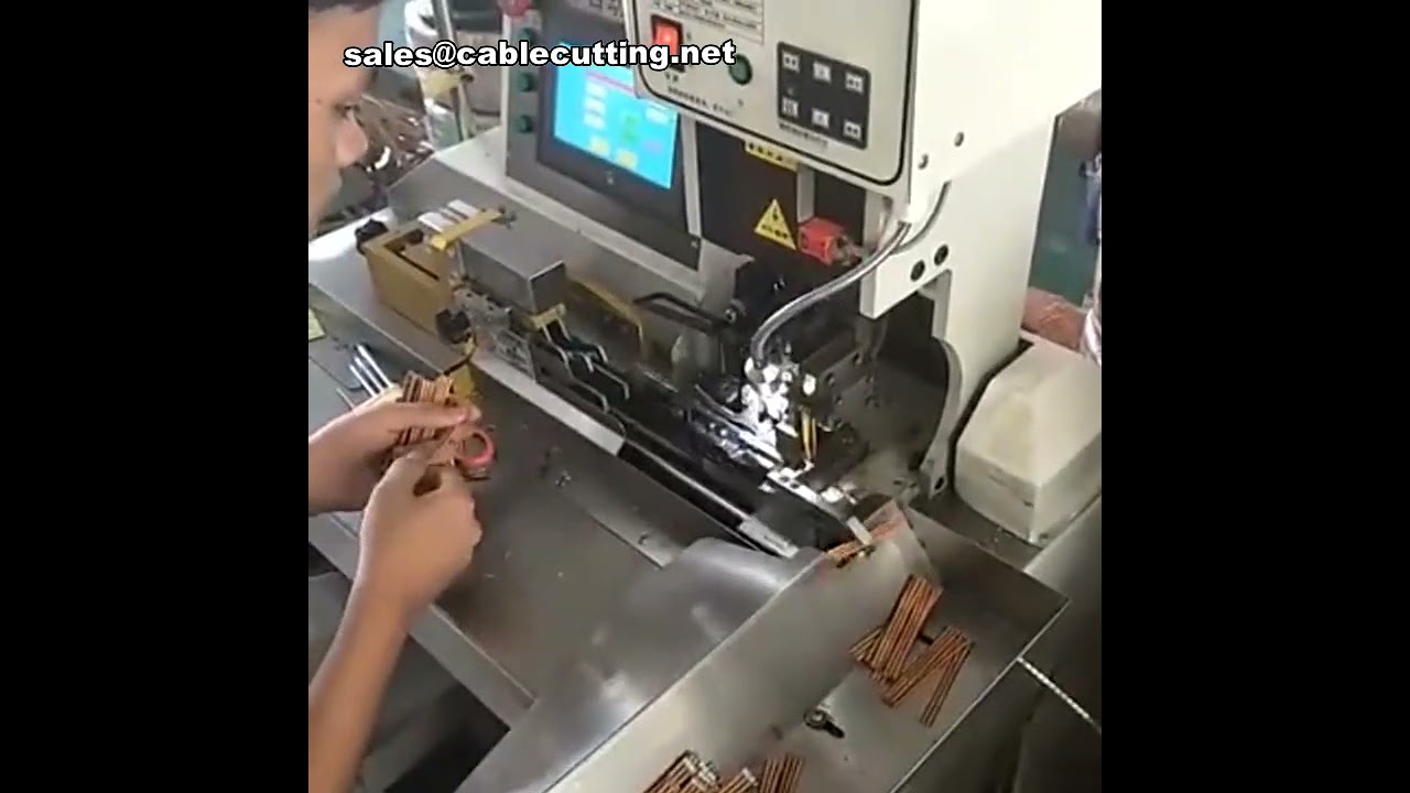 Multiple Lines Crimping Machine,Multiple Lines Stripping Crimping,Cable Crimping Machine mp4