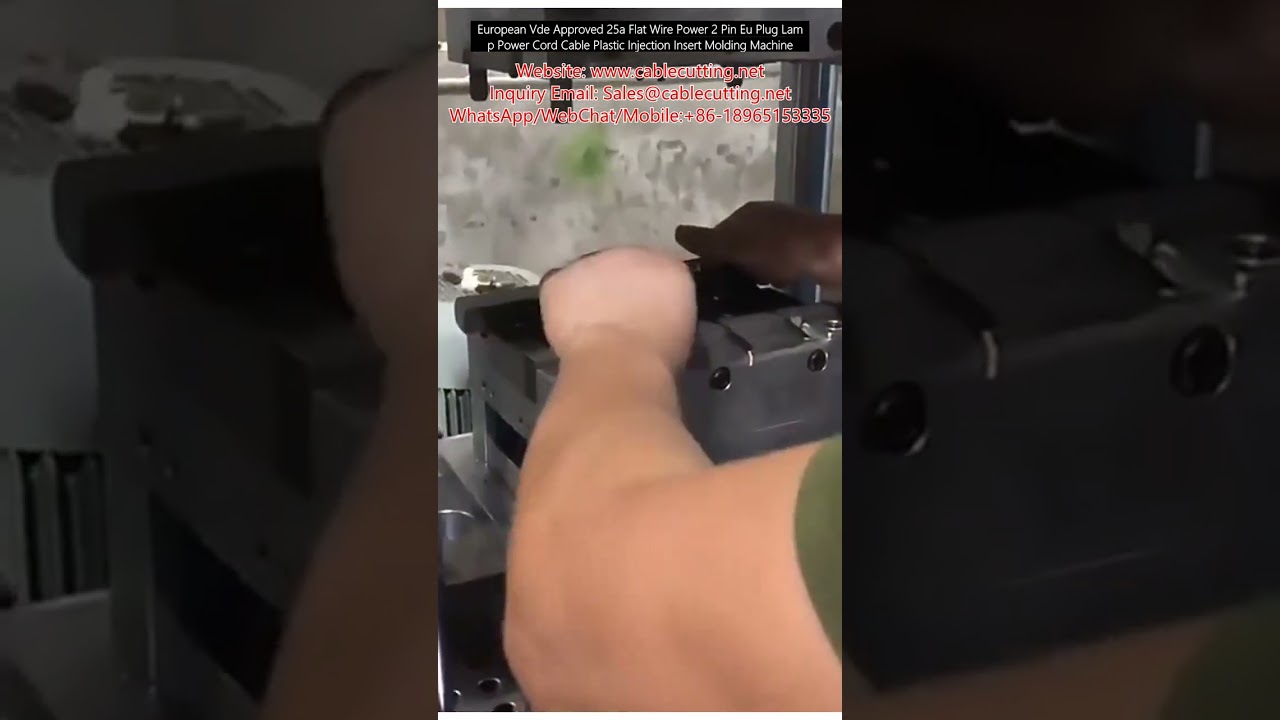 European Vde Approved 25a Flat Wire Power 2 Pin Eu Plug Lamp Power Cord Cable Plastic Injection Inse