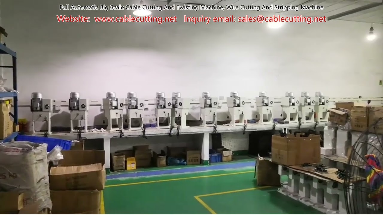 Full Automatic Big Scale Cable Cutting And Twisting Machine, Wire Cutting And Stripping Machine